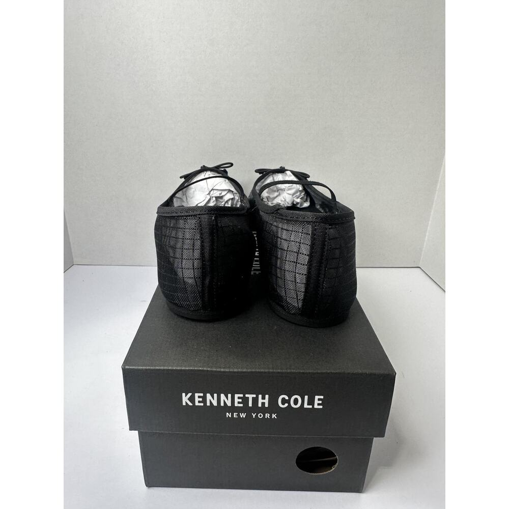 Black Mesh Ballet Flat with Bow - Picture 4 of 6